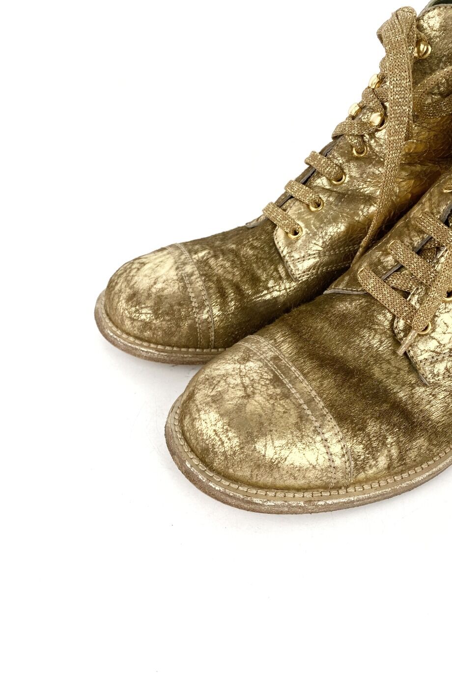 image 3 Ботинки золотого цвета