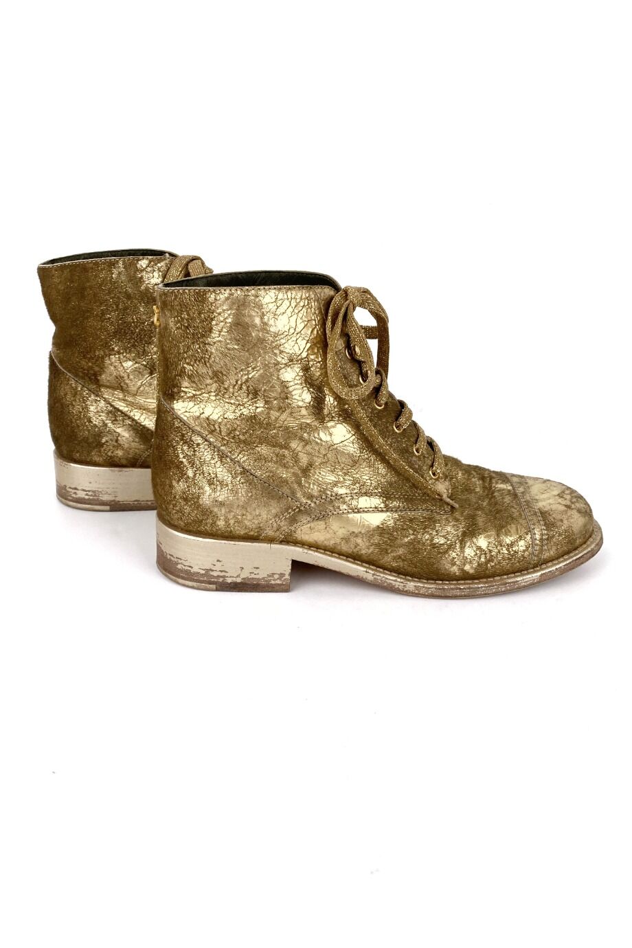 image 5 Ботинки золотого цвета