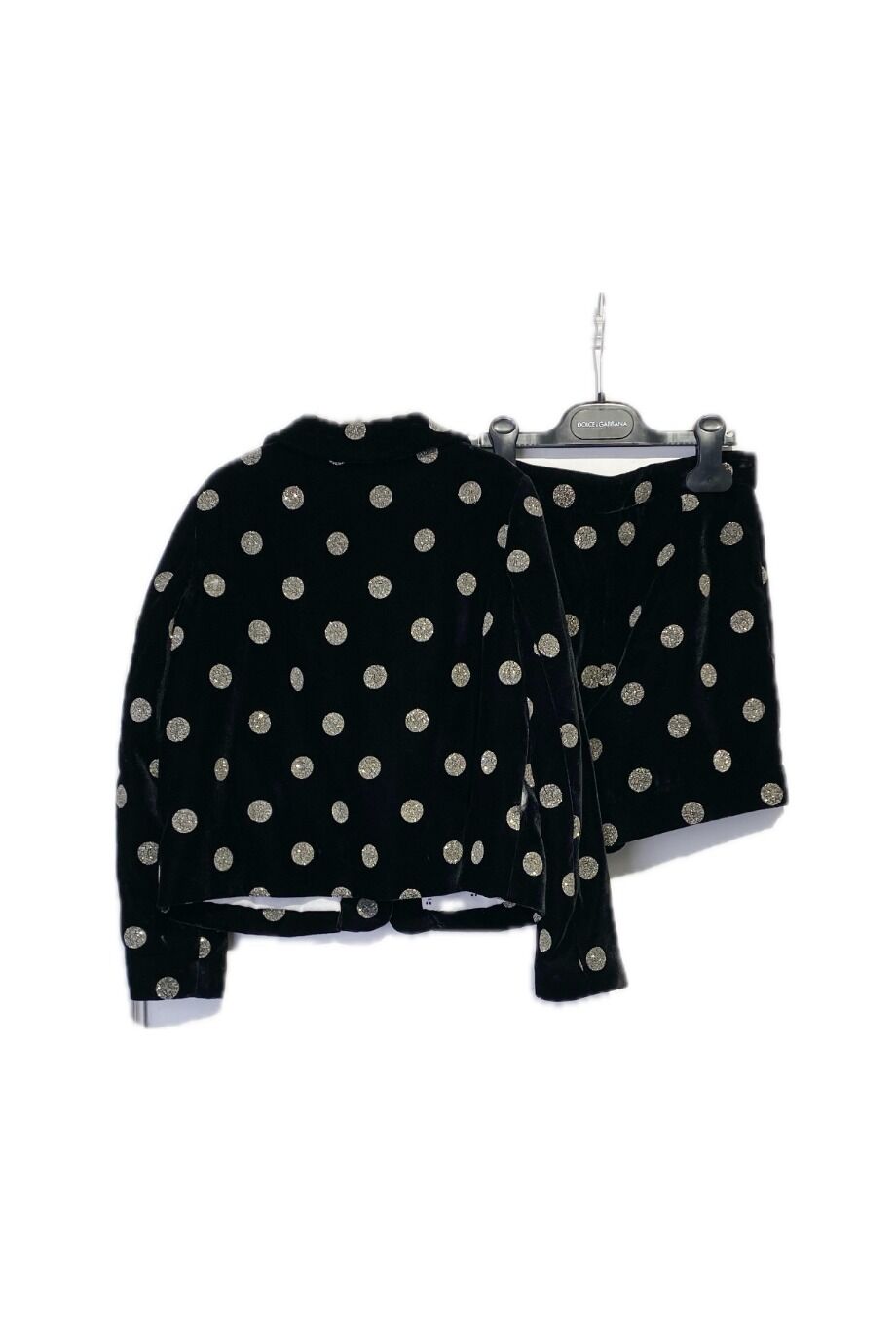 image 2 Детский бархатный костюм черного цвета