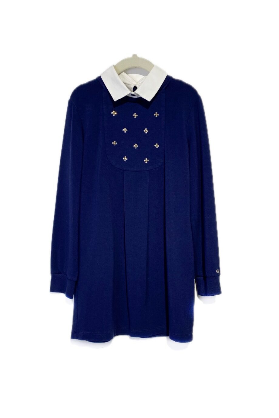 image 1 Детское платье темно-синего цвета с белым воротником