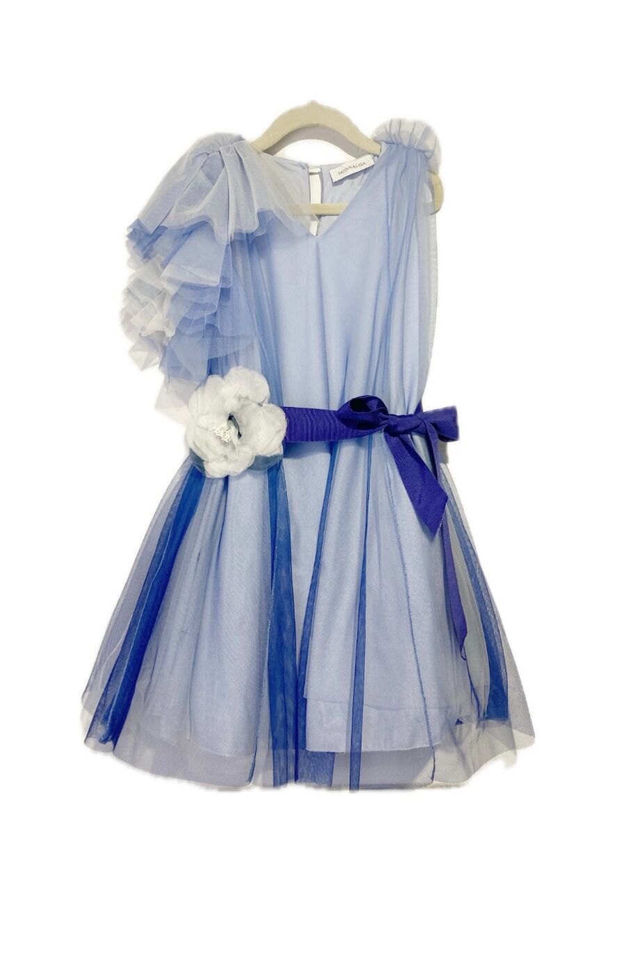 image 1 Детское платье из фатина сине-голубого цвета