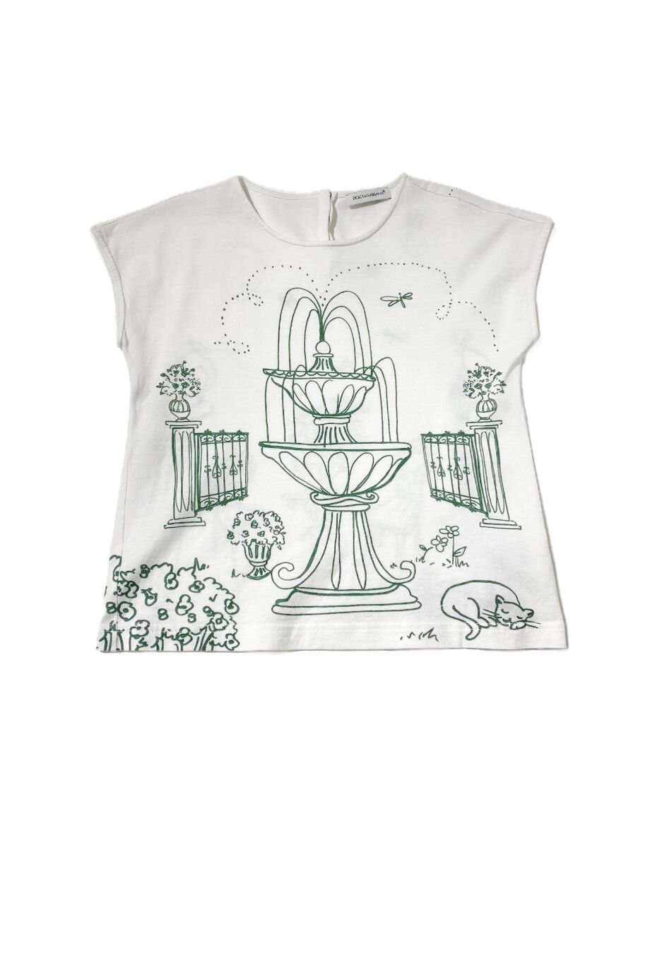 image 1 Детская футболка белого цвета с принтом фонтан