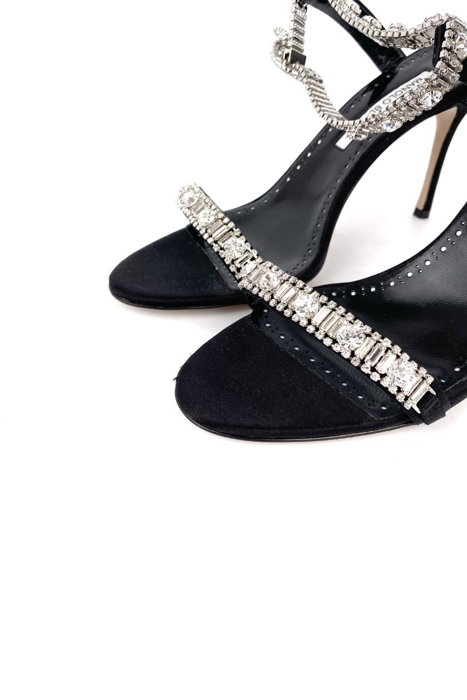 image 3 Босоножки черного цвета с кристаллами