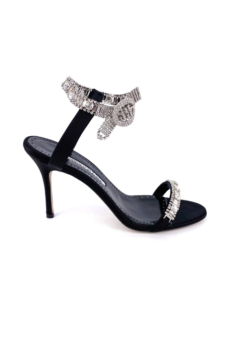 image 5 Босоножки черного цвета с кристаллами