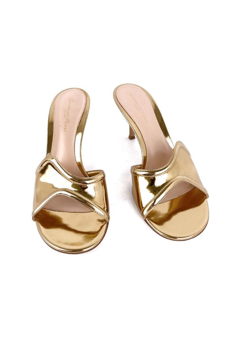 image 2 Мюли лакированные золотого цвета