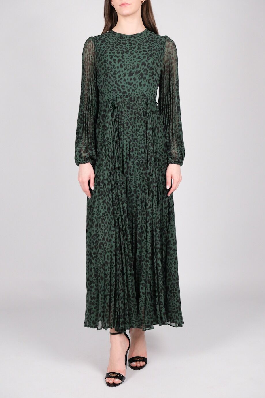 image 1 Платье зеленого цвета с леопардовым принтом