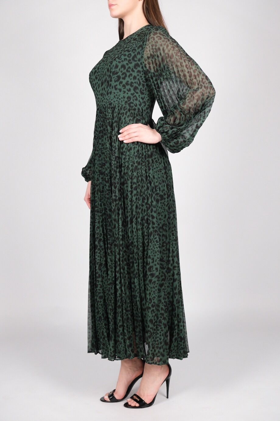 image 2 Платье зеленого цвета с леопардовым принтом