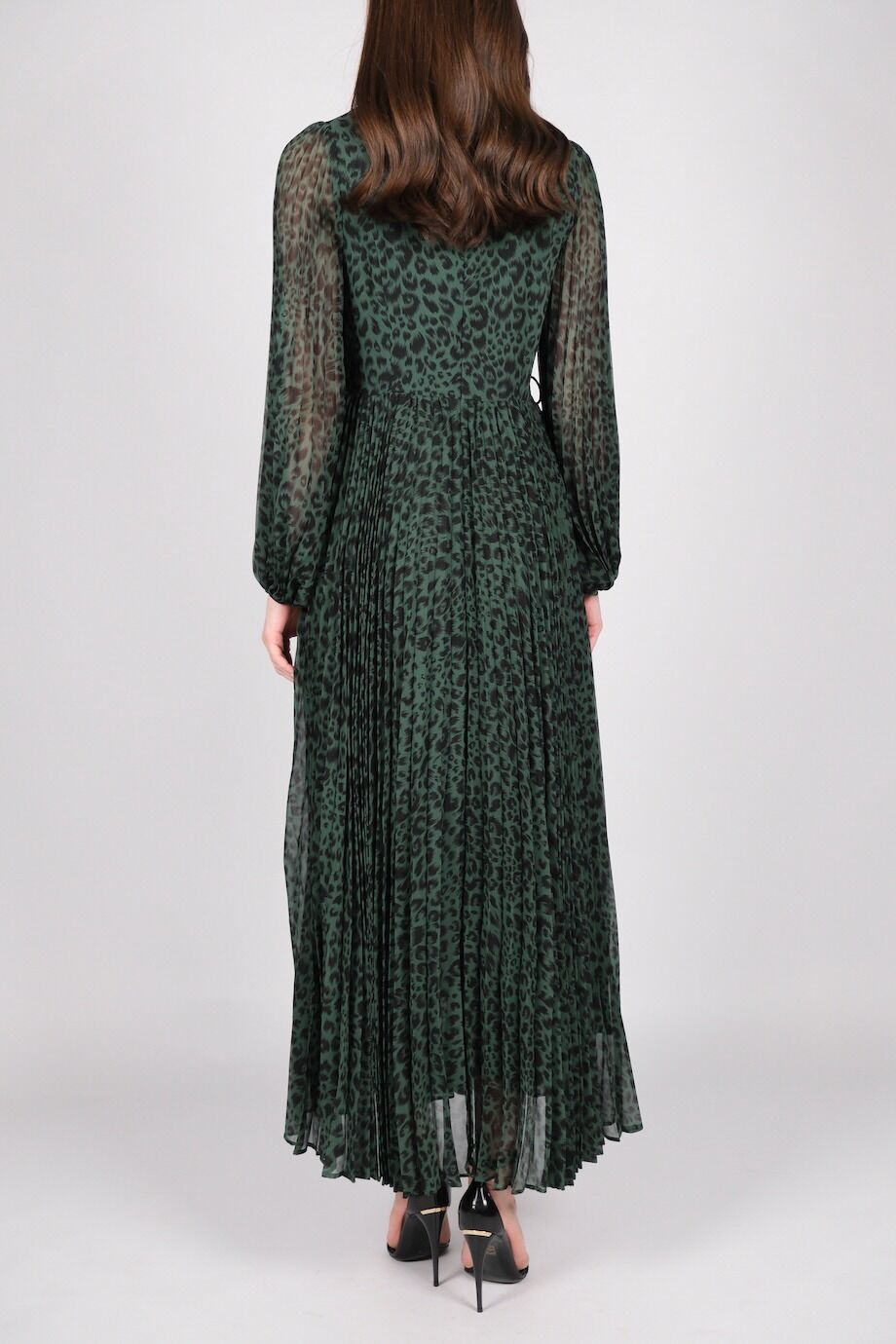 image 3 Платье зеленого цвета с леопардовым принтом