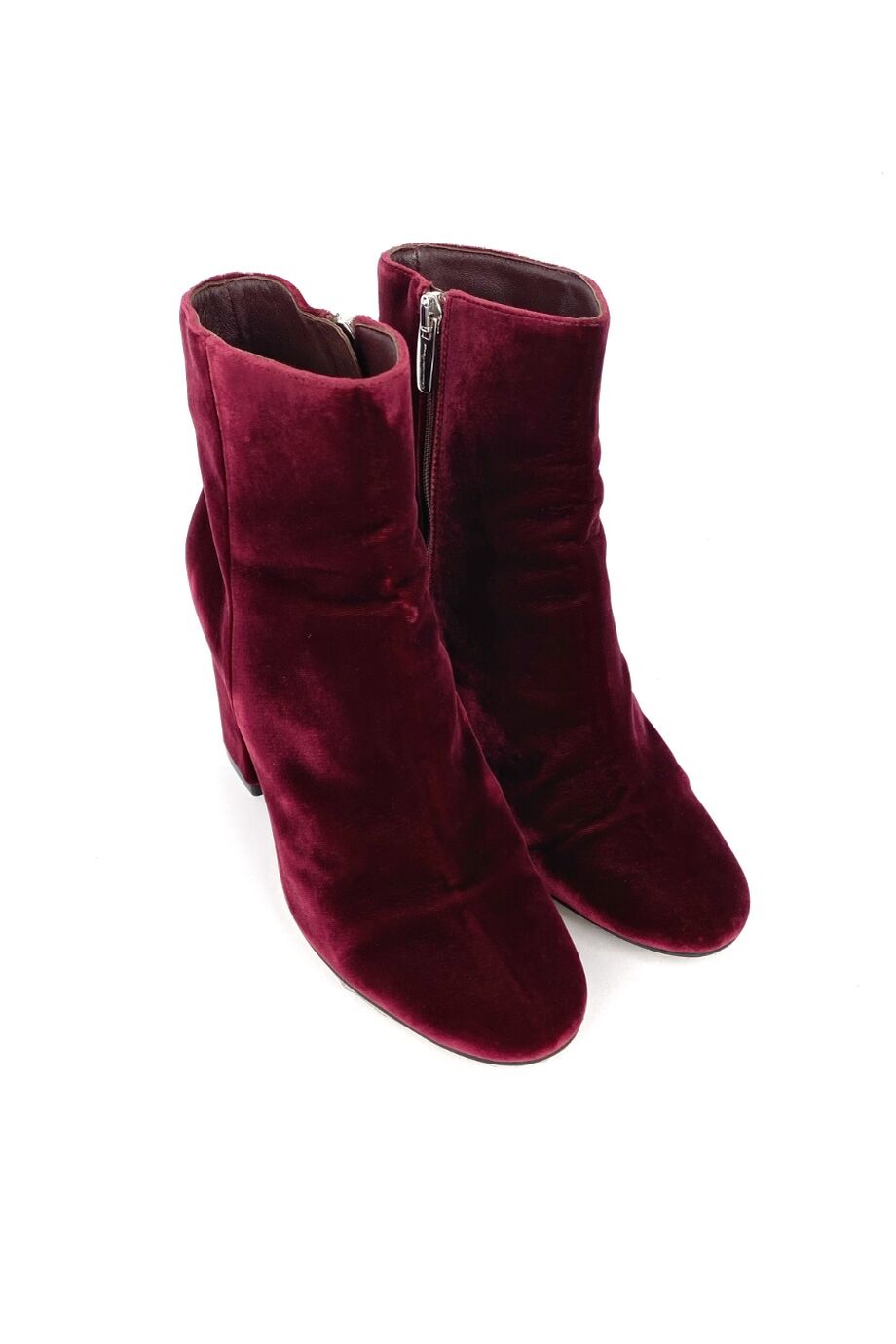 image 1 Ботильоны бархатные бордового цвета