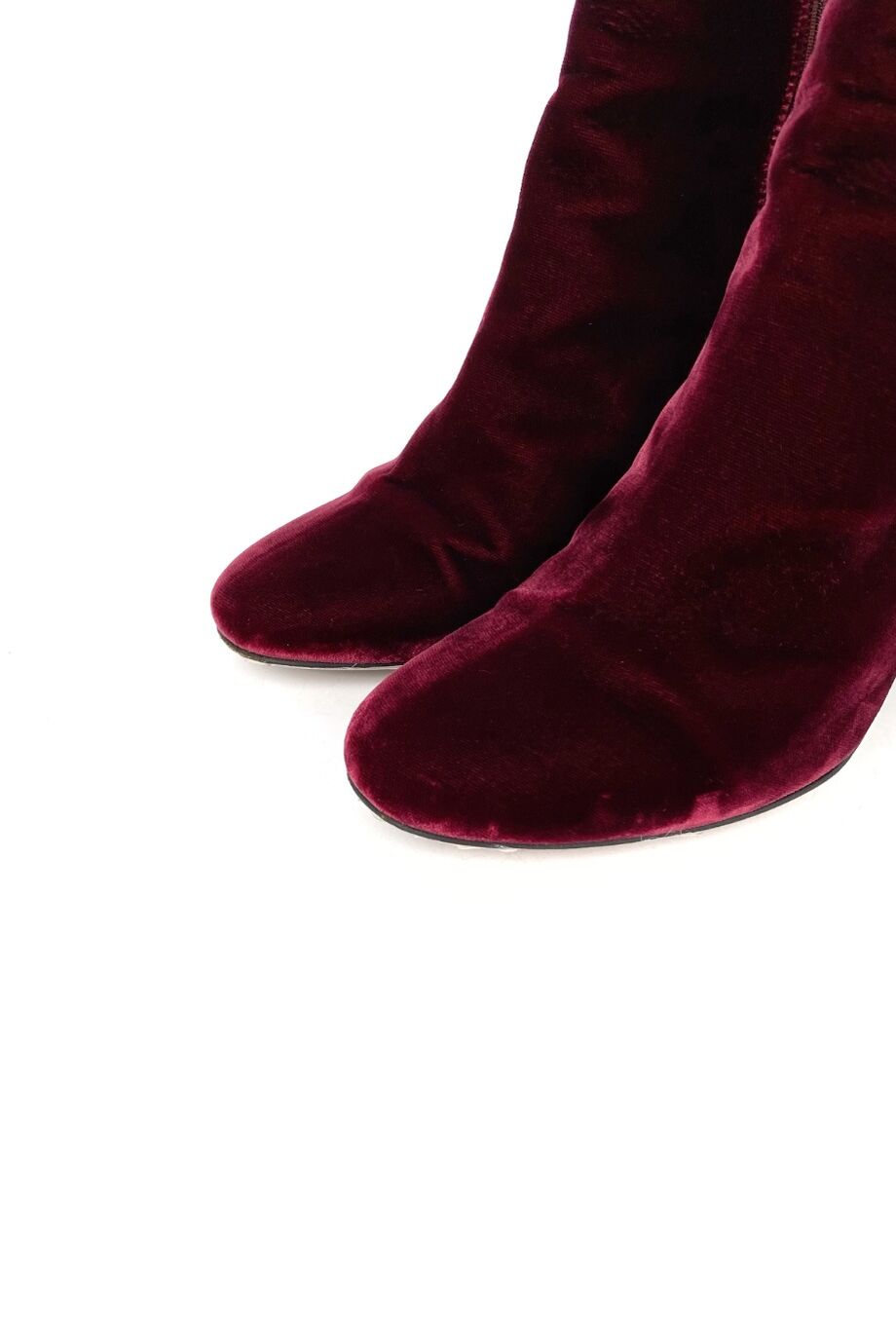 image 3 Ботильоны бархатные бордового цвета