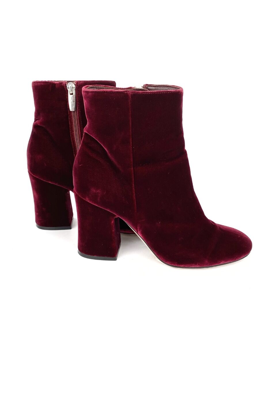 image 5 Ботильоны бархатные бордового цвета