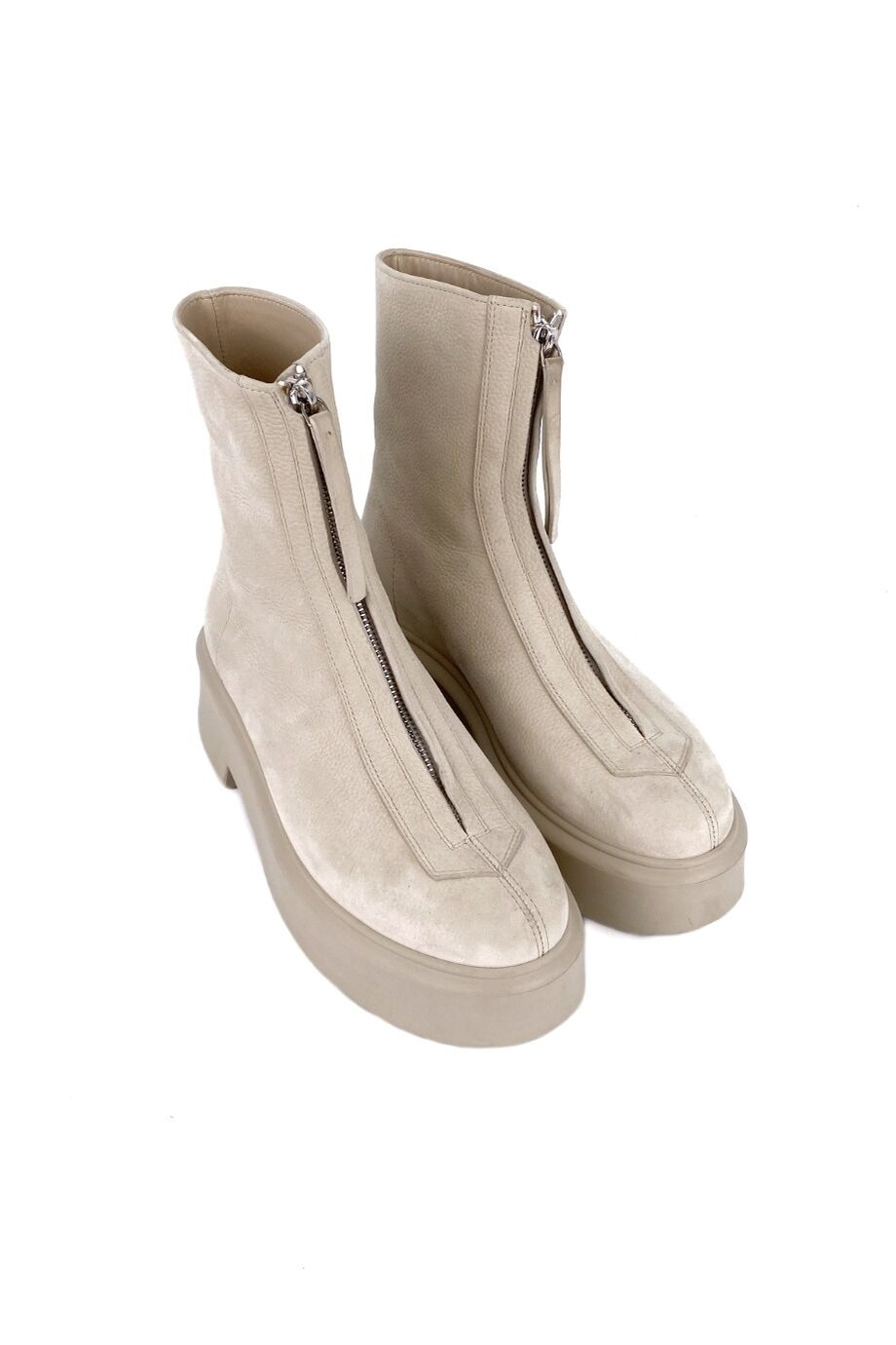 image 1 Ботинки на молнии молочного цвета