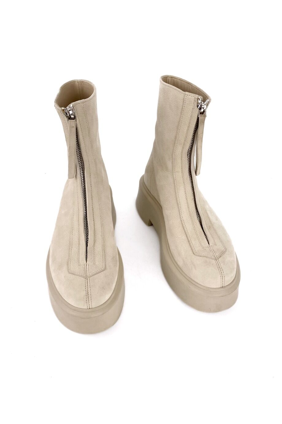 image 2 Ботинки на молнии молочного цвета