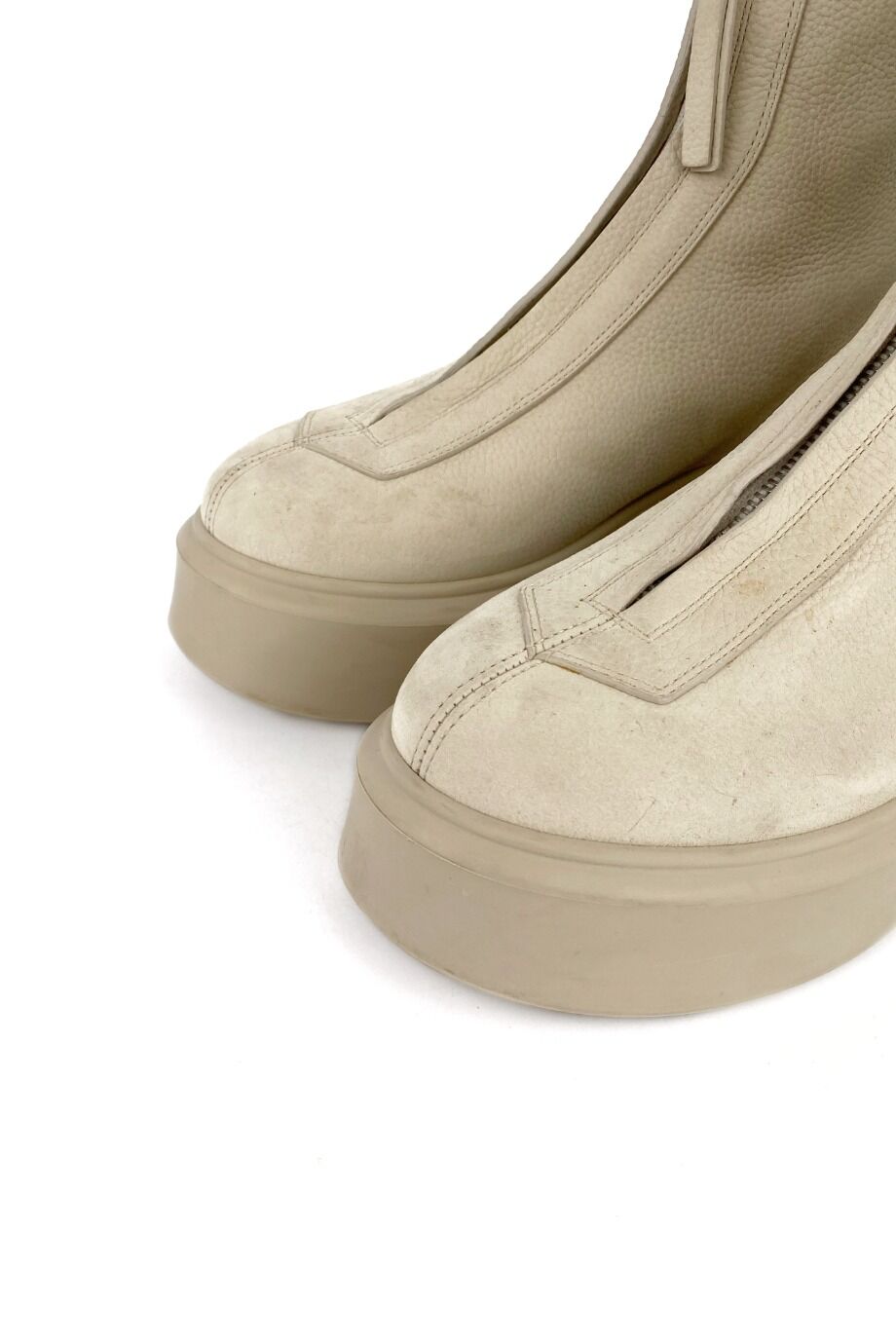 image 3 Ботинки на молнии молочного цвета