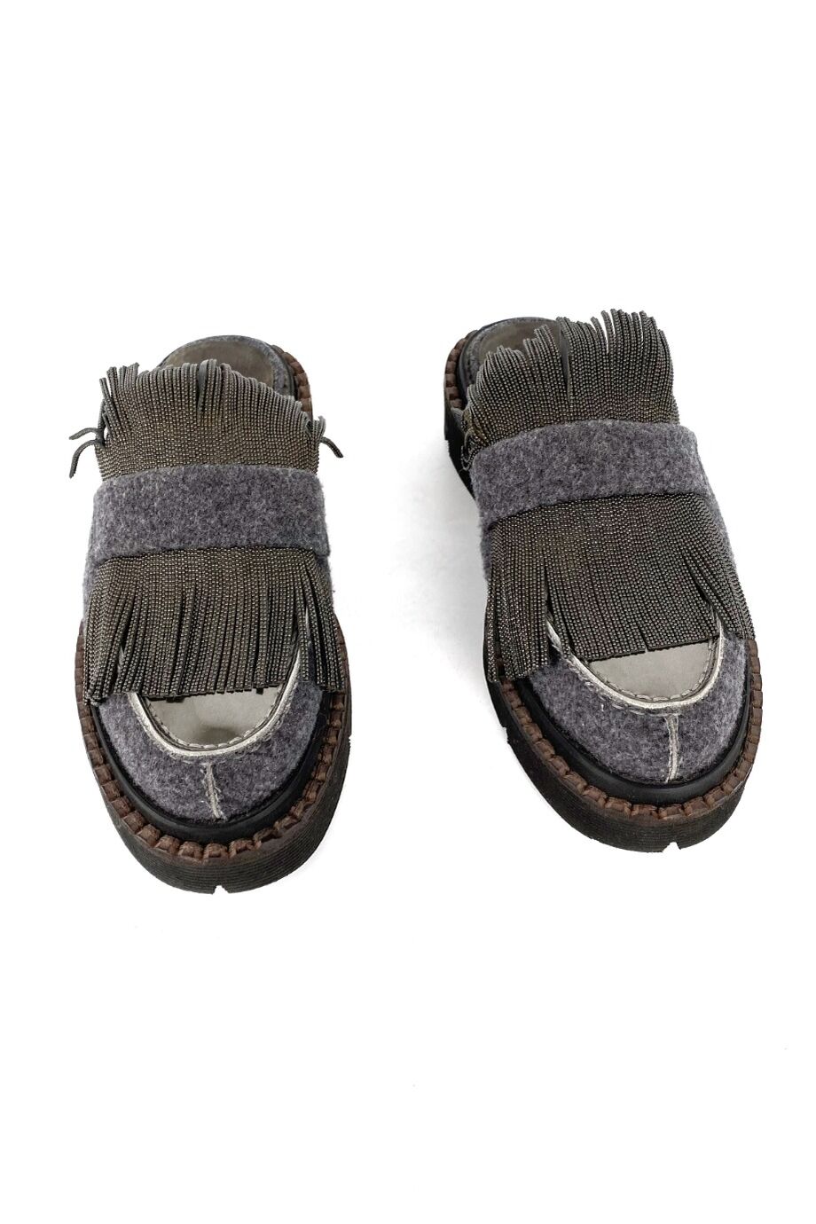 image 2 Мюли из войлока серого цвета