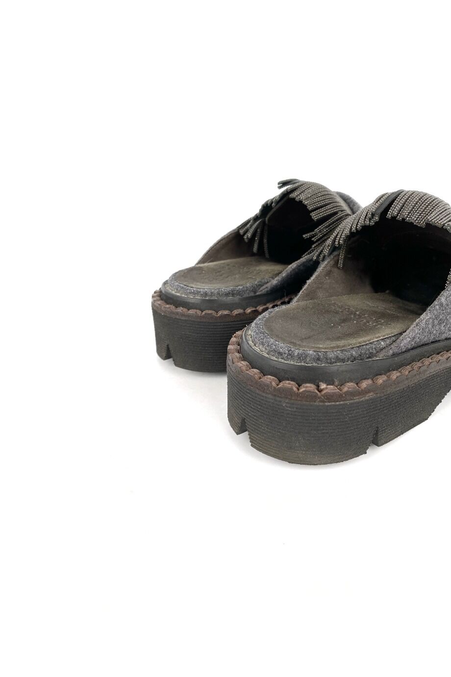 image 4 Мюли из войлока серого цвета