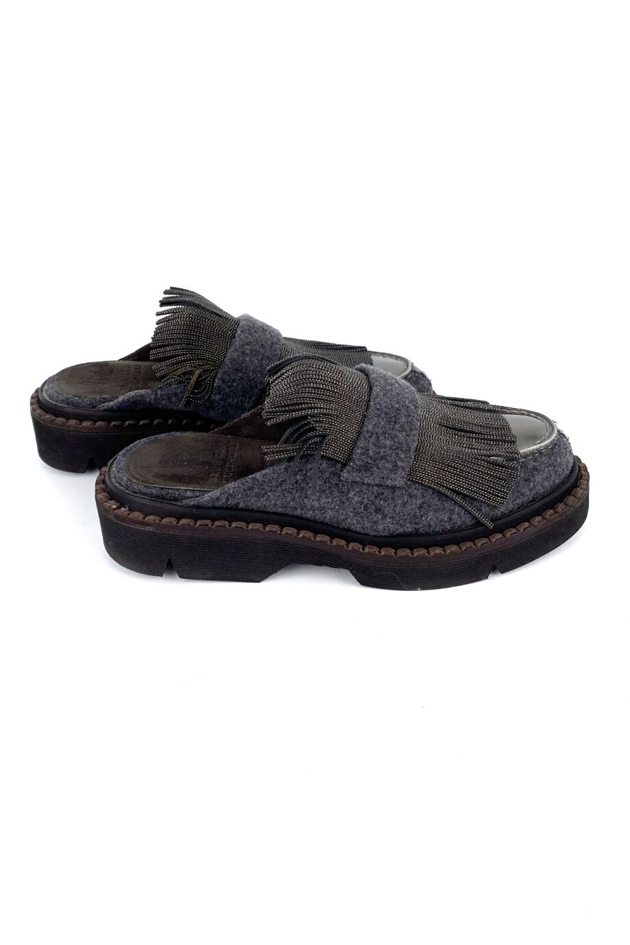 image 5 Мюли из войлока серого цвета