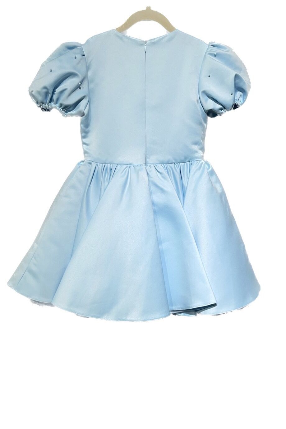 image 2 Детское платье голубого цвета с декором из бусин