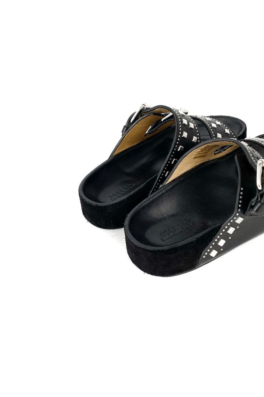 image 4 Шлепанцы черного цвета с металлическим декором