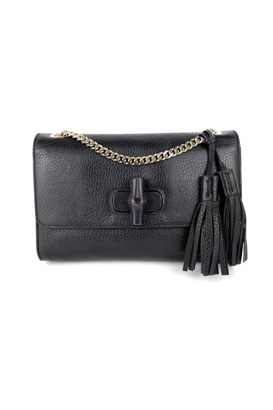 image 1 Сумка Miss Bamboo черного цвета на цепочке