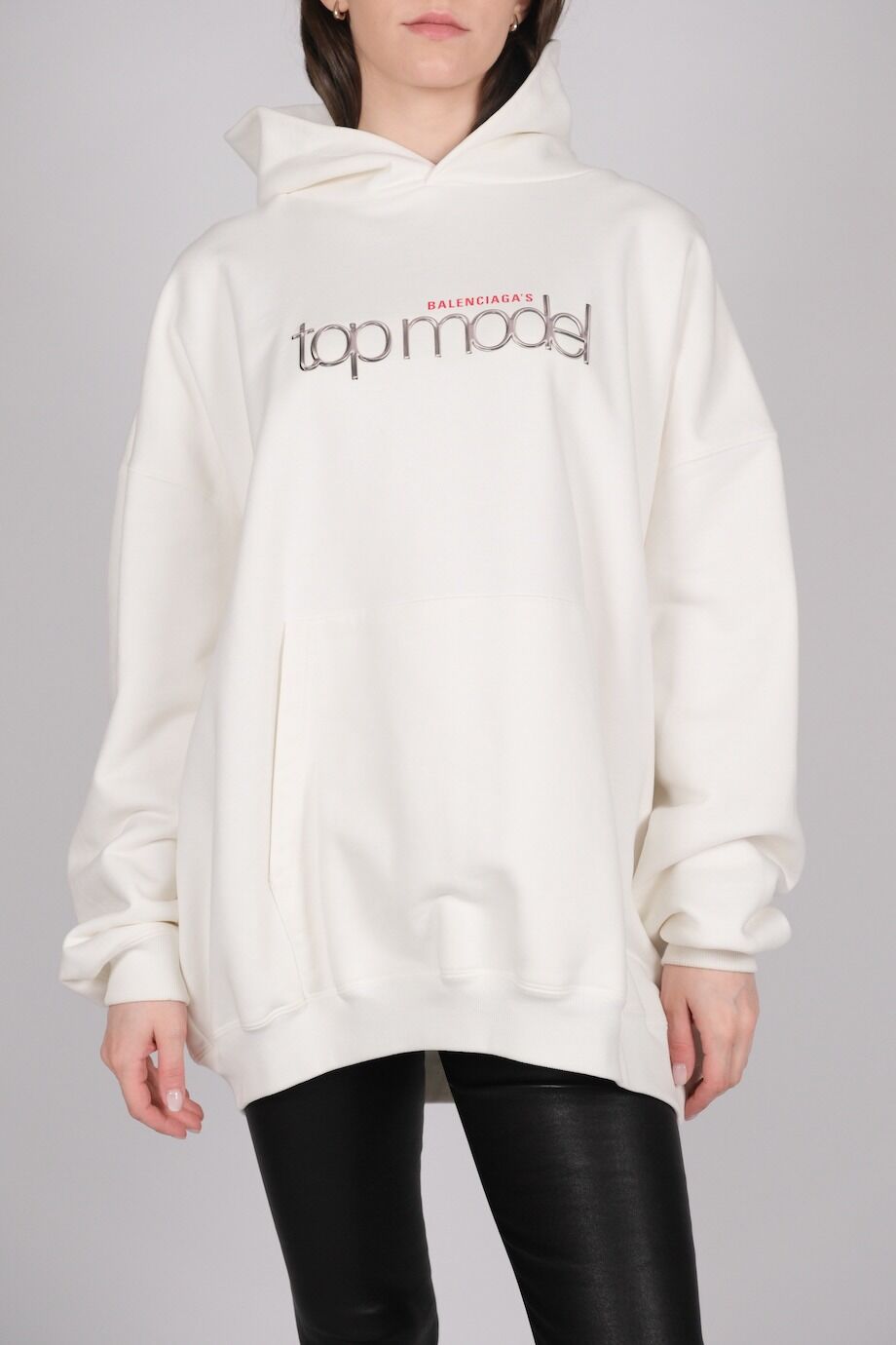 image 1 Худи белого цвета с надписью