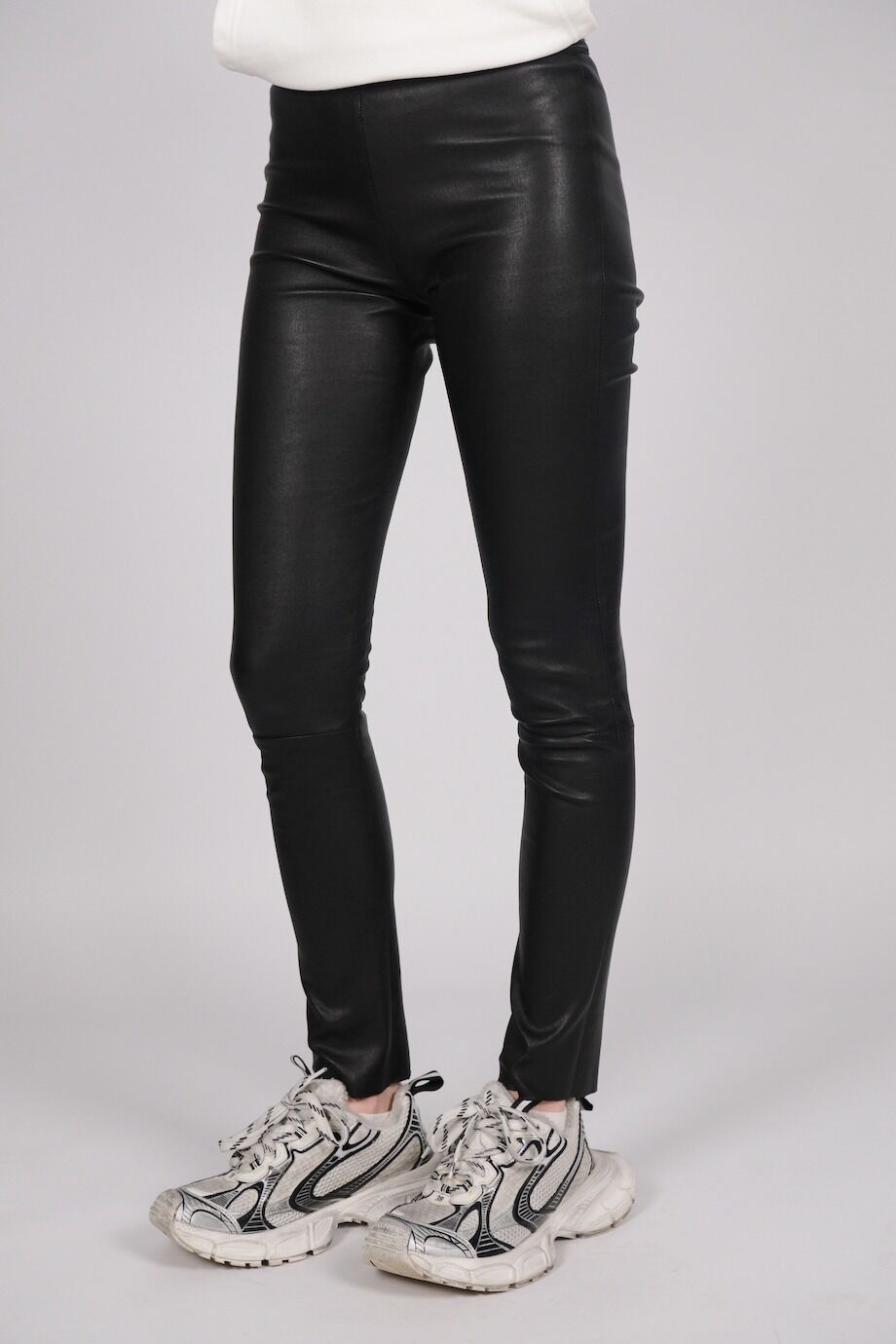 image 3 Кожаные леггинсы чёрного цвета