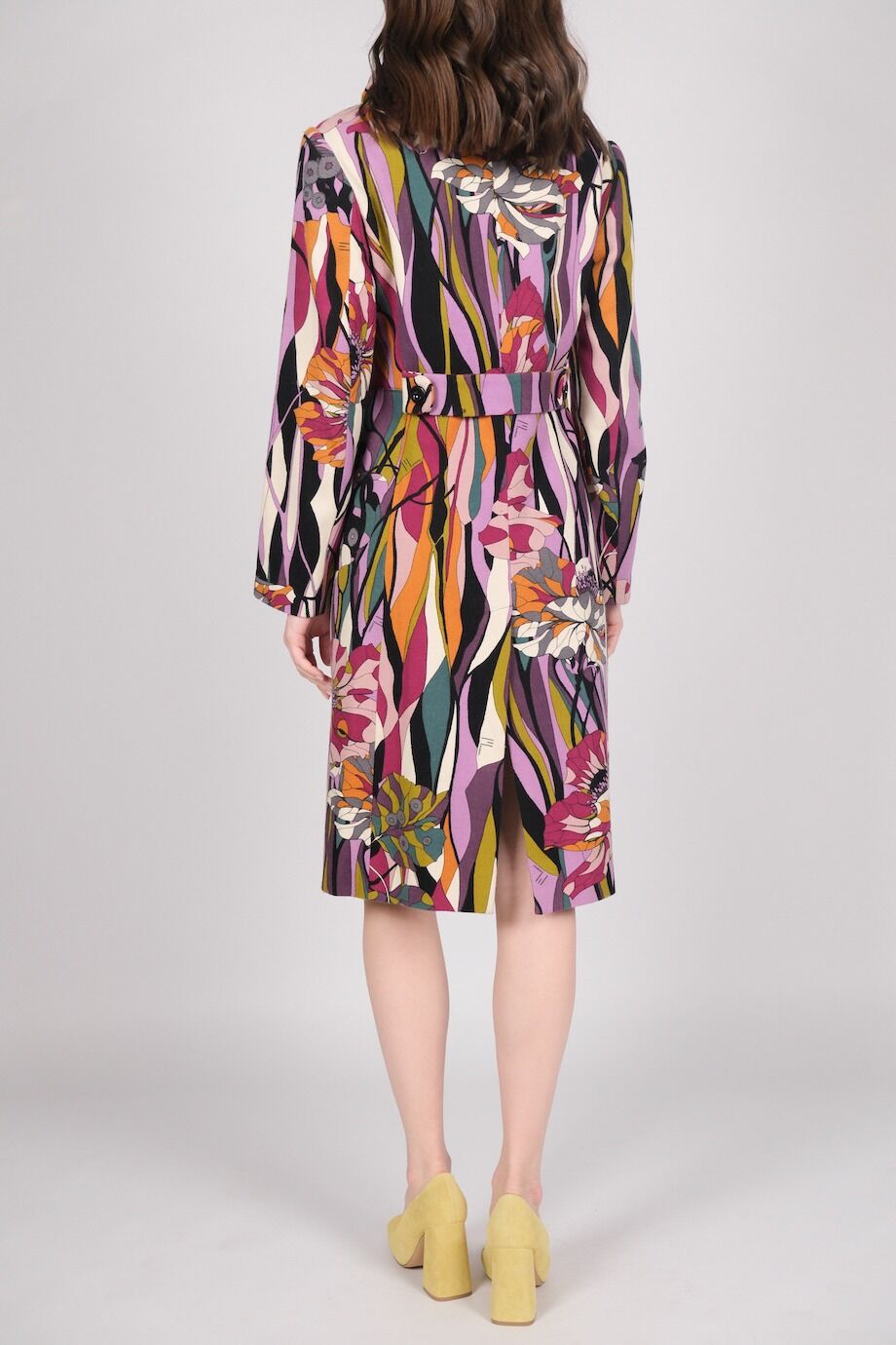 image 5 Пальто с ярким орнаментом и воротником-стойкой