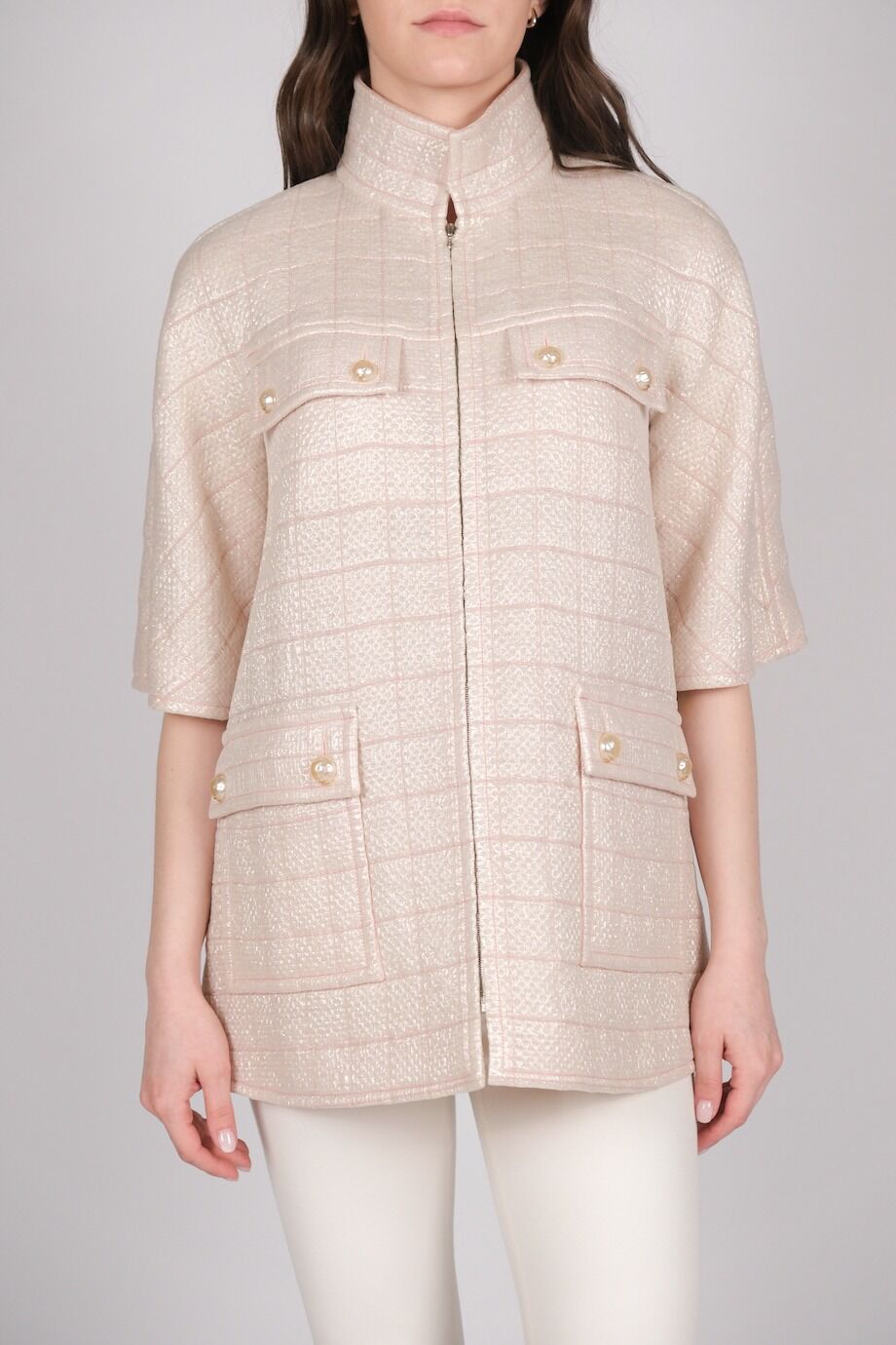 image 3 Жакет бледно-розового цвета на молнии