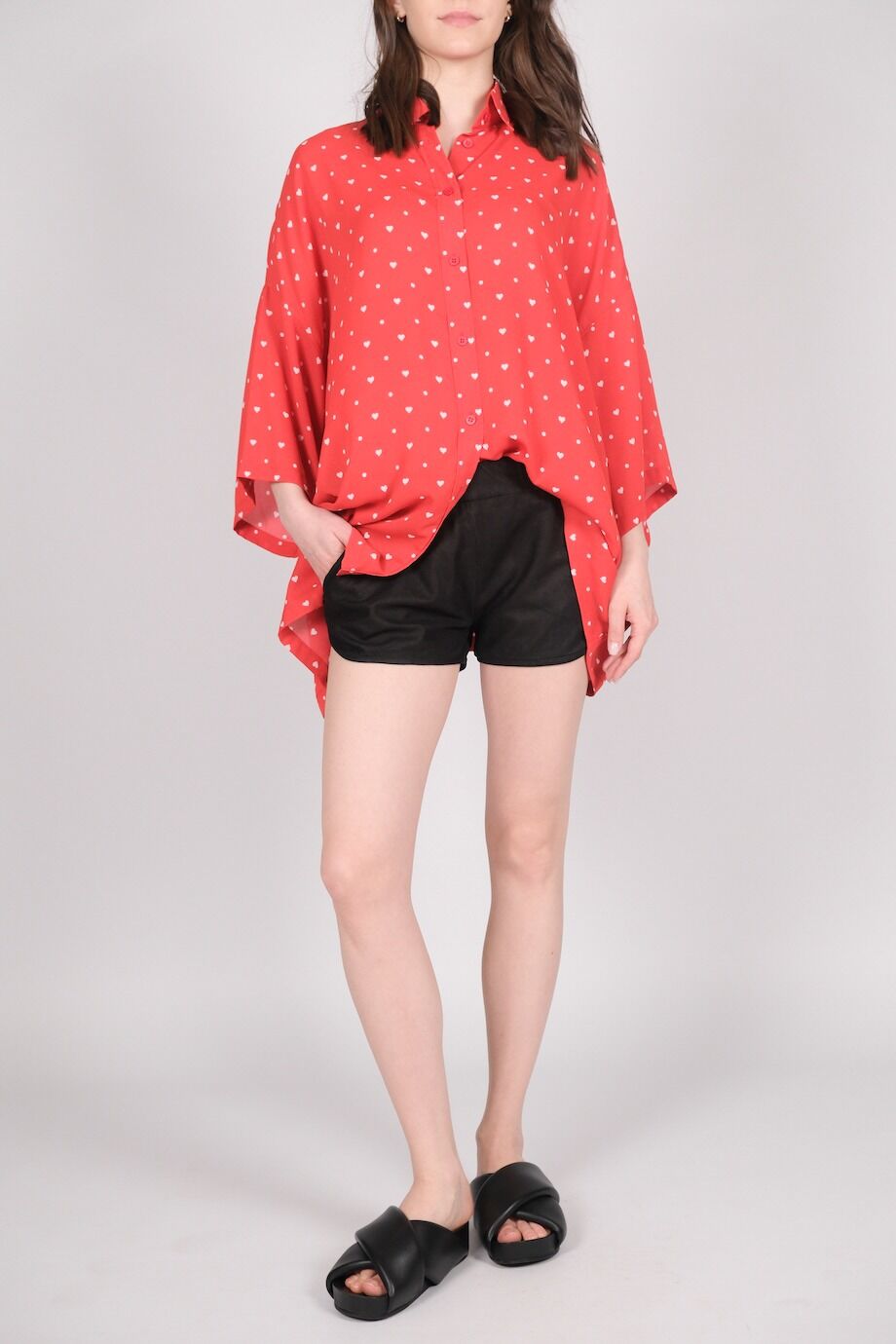 image 1 Кожаные шорты черного цвета