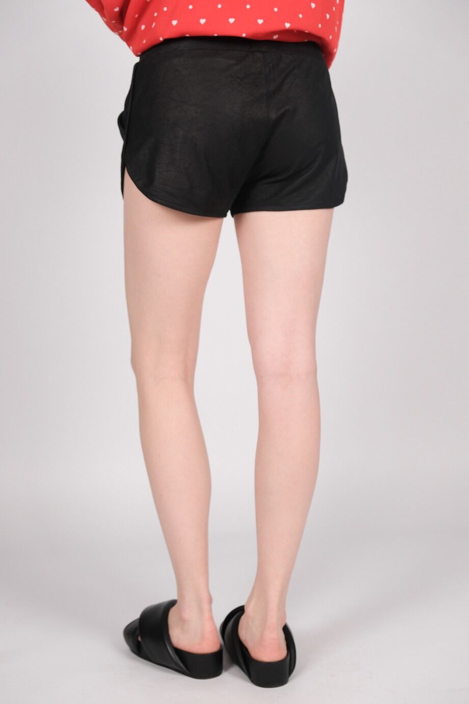 image 5 Кожаные шорты черного цвета