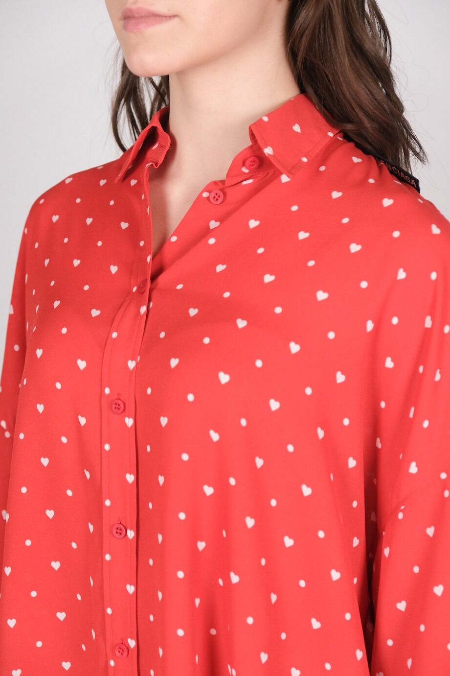 image 5 Блуза красного цвета в сердечки