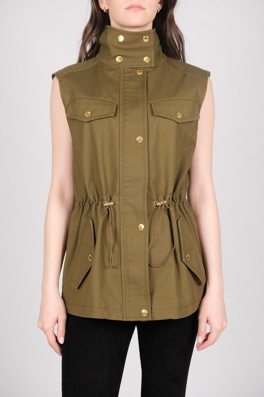 image 3 Жилет на молнии цвета хаки