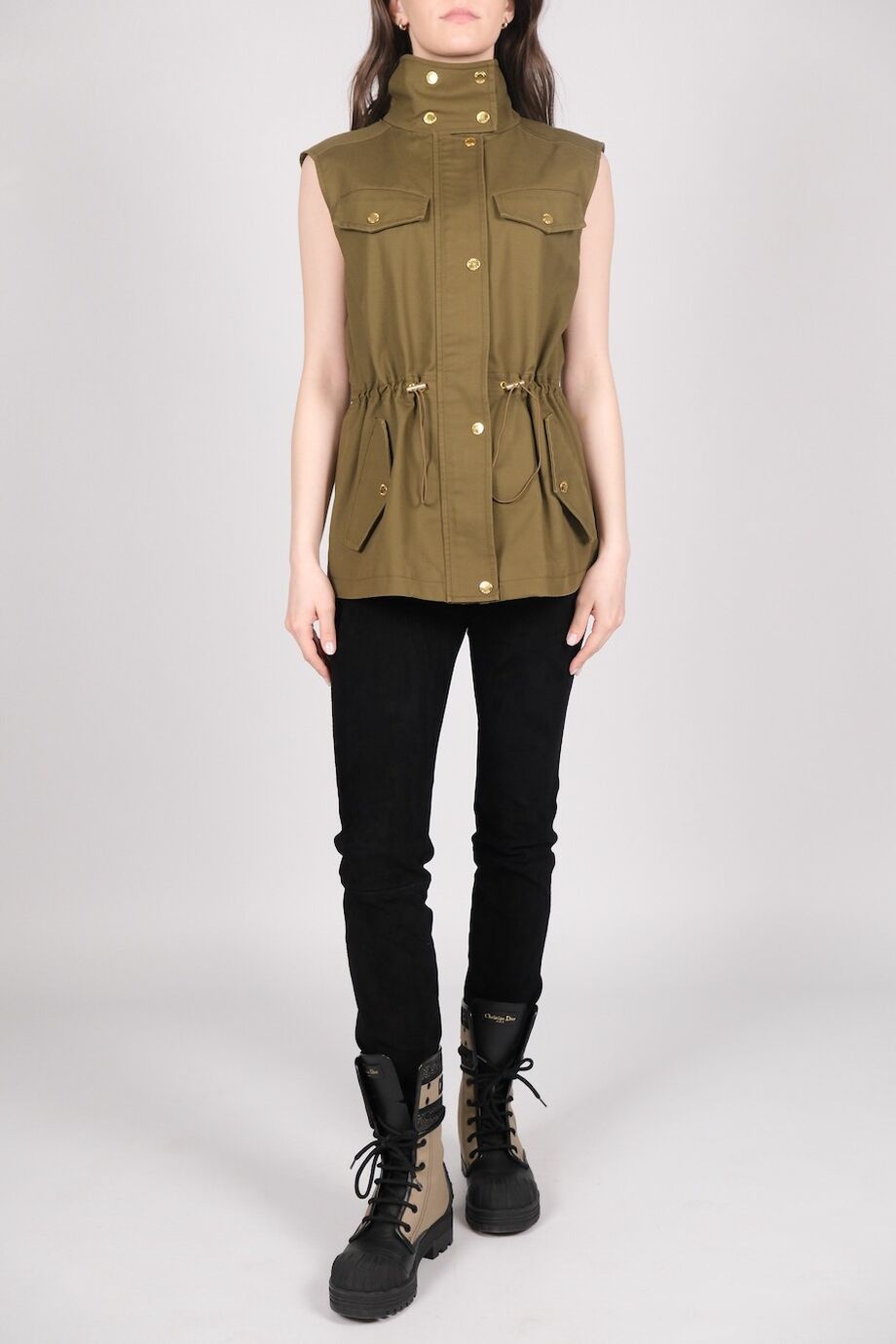 image 2 Жилет на молнии цвета хаки