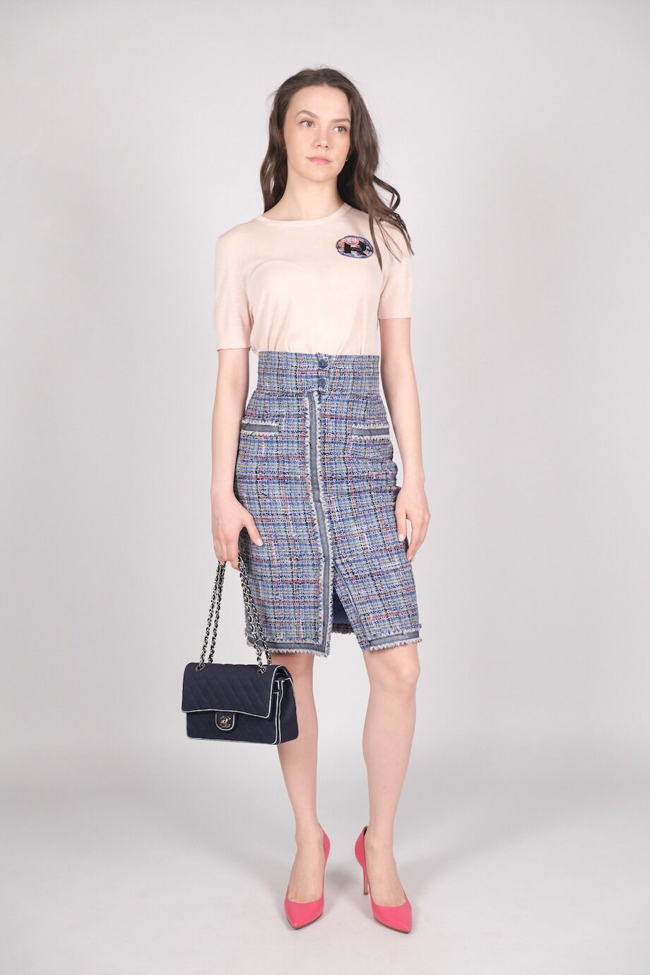 image 1 Юбка голубого цвета на молнии