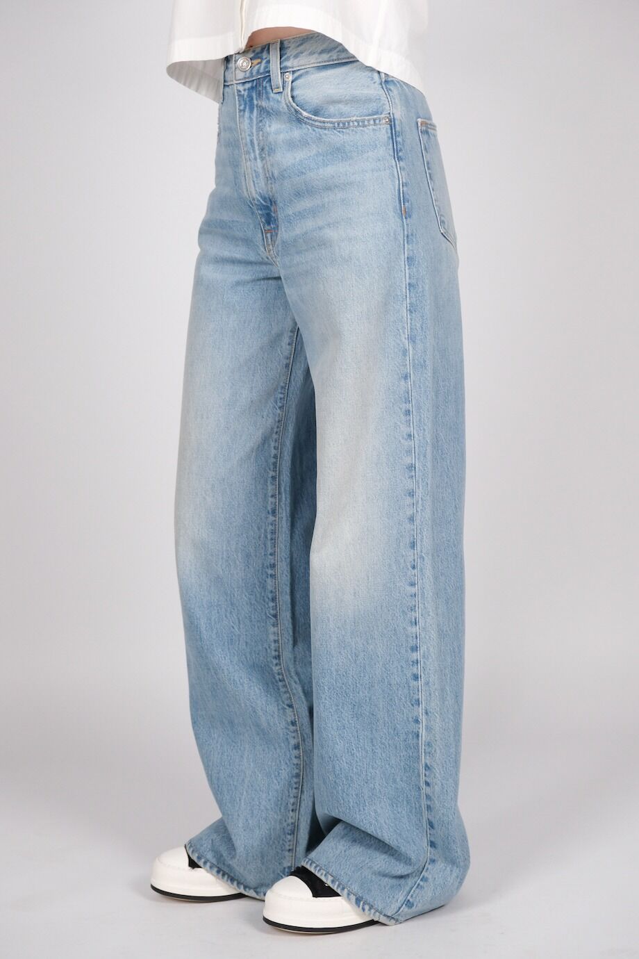 image 3 Джинсы Eva голубого цвета широкого кроя