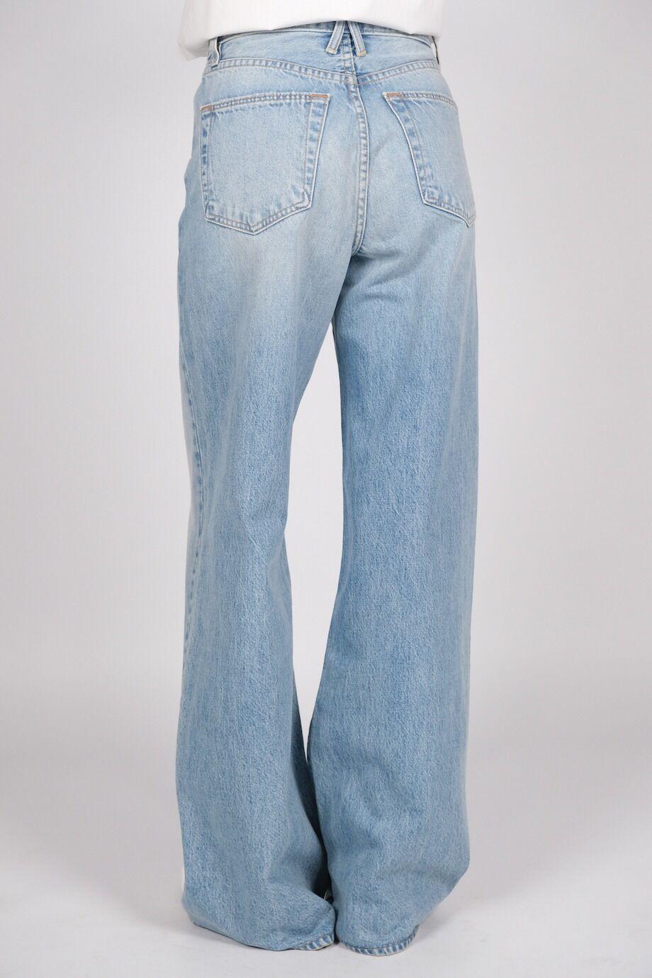 image 4 Джинсы Eva голубого цвета широкого кроя