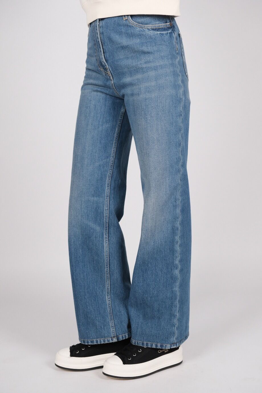 image 3 Джинсы прямого кроя синего цвета