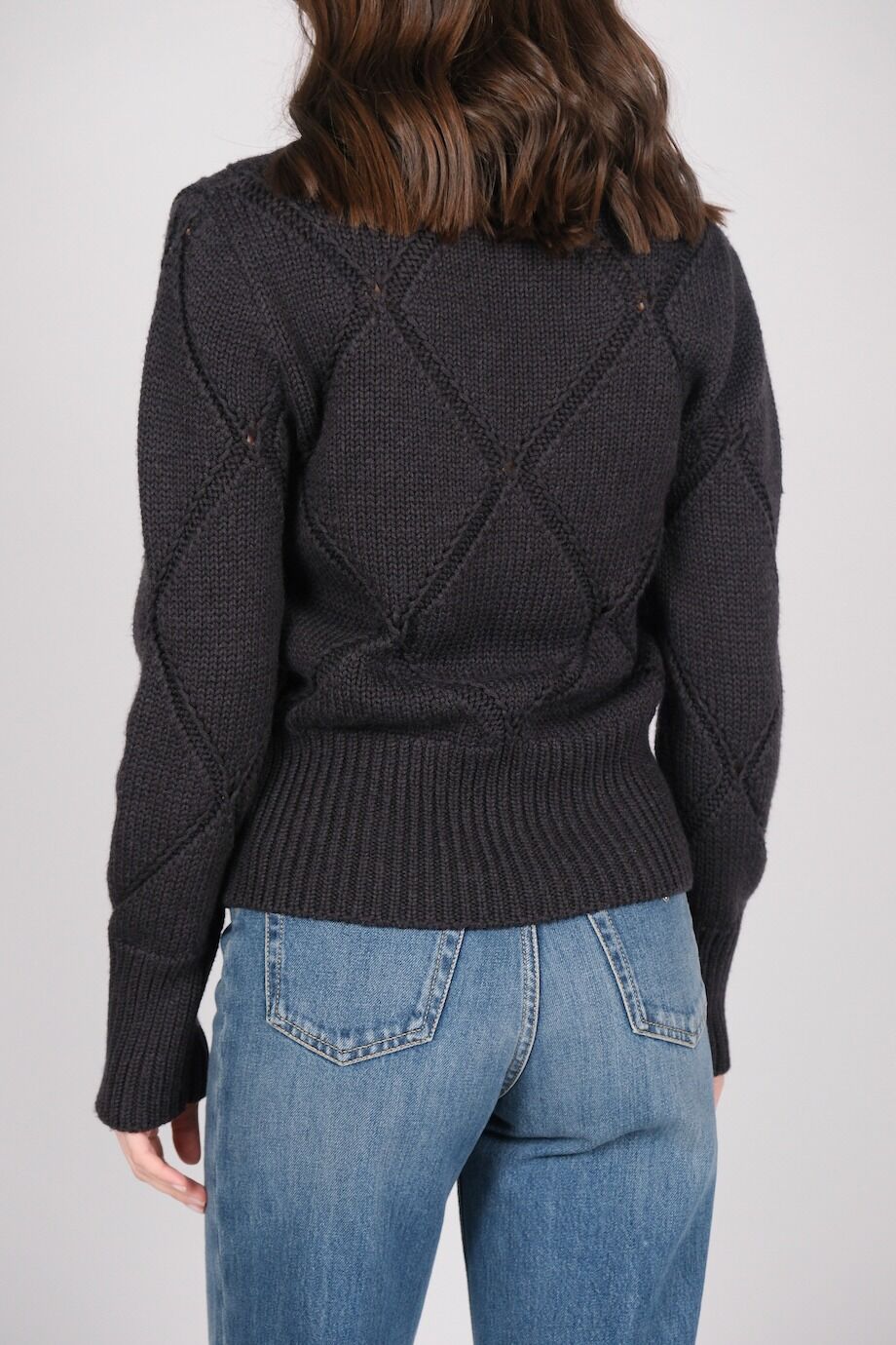 image 3 Свитер крупной вязки серого цвета