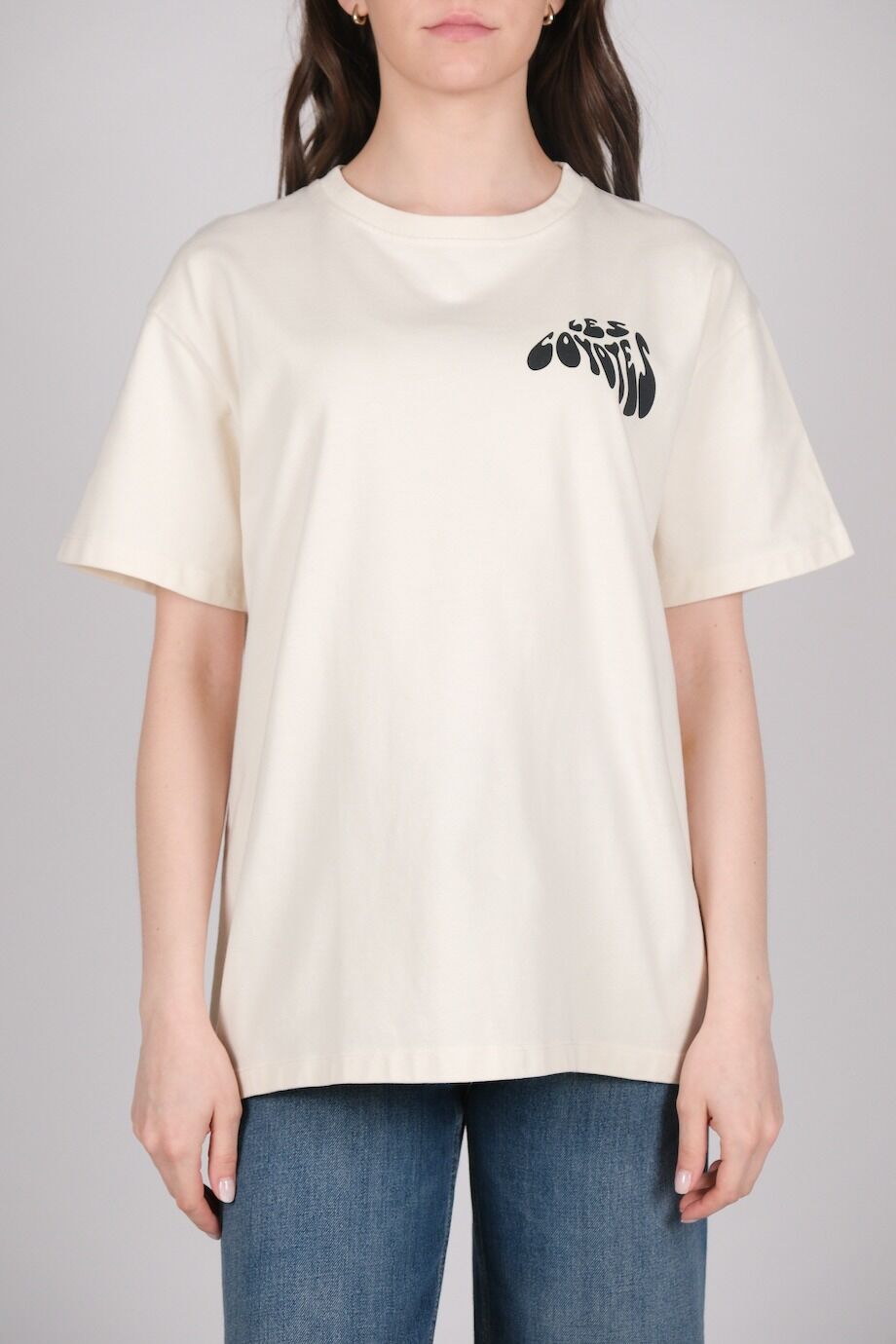 image 1 Футболка молочного цвета с надписями