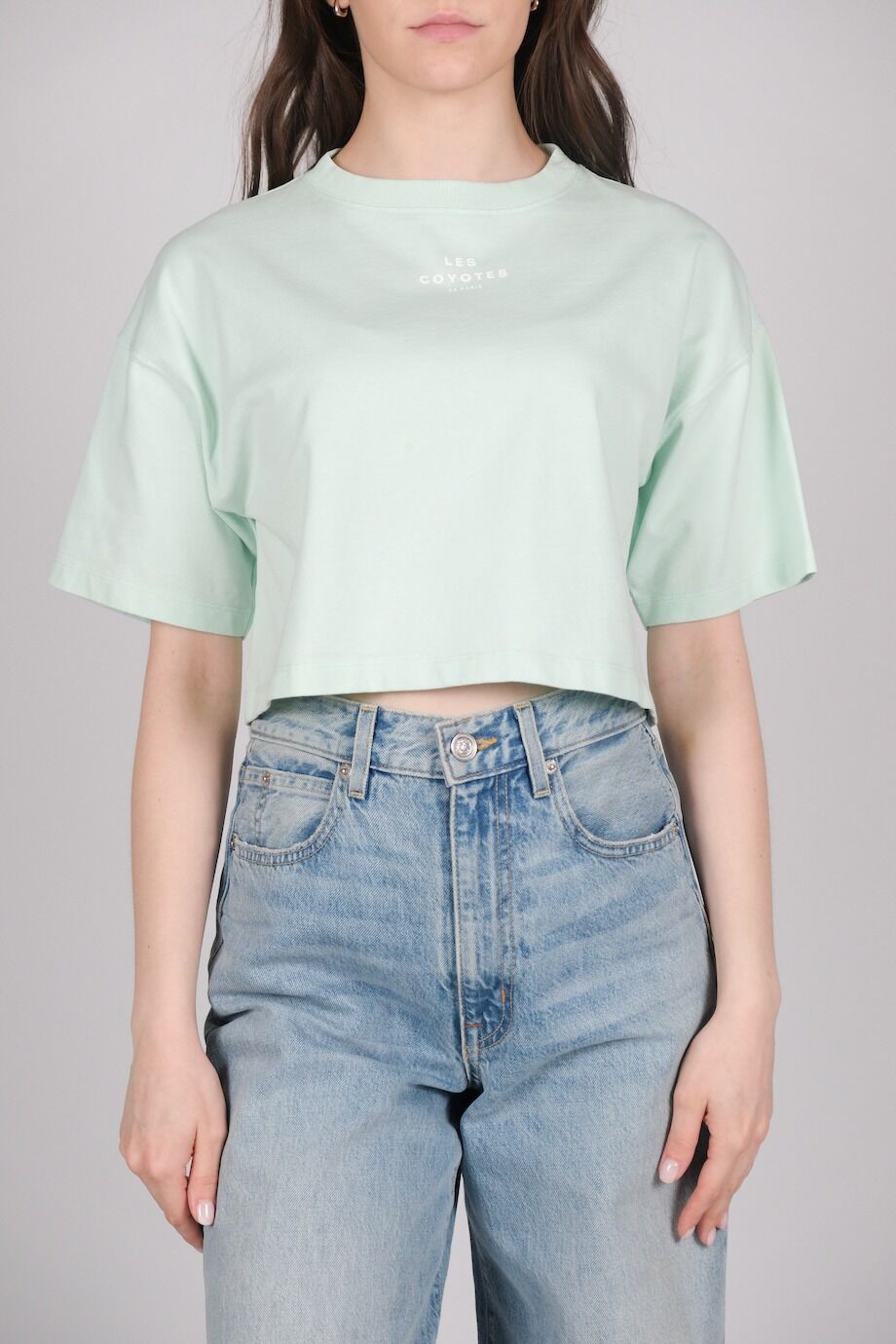 image 1 Укороченная футболка мятного цвета