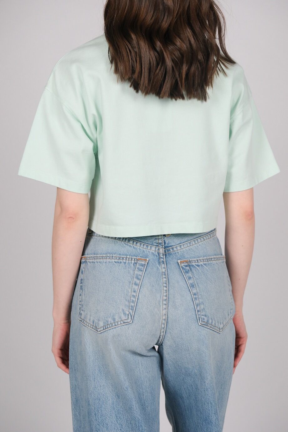 image 3 Укороченная футболка мятного цвета