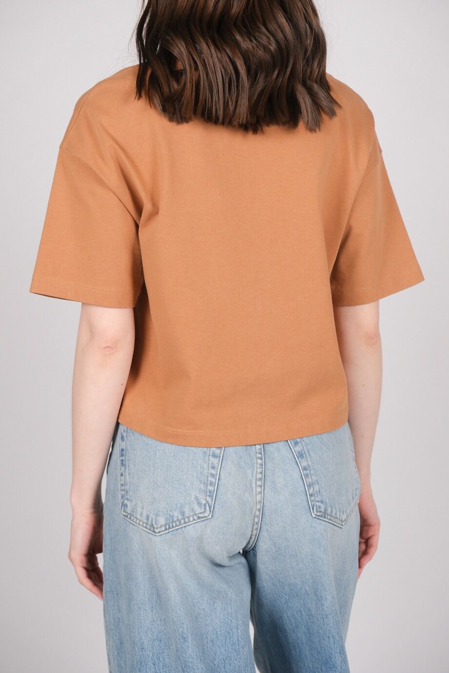 image 3 Укороченная футболка карамельного цвета