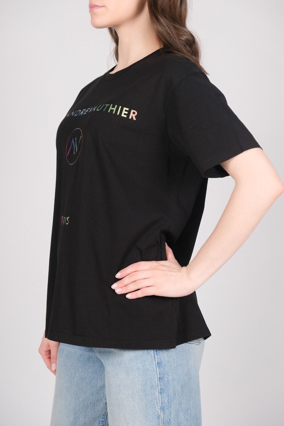 image 2 Футболка черного цвета с радужным принтом