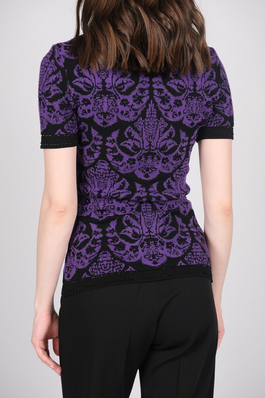 image 3 Трикотажный топ фиолетового цвета с узором