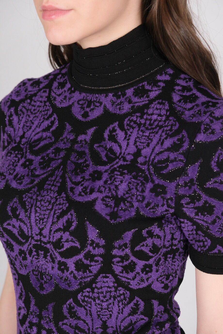 image 4 Трикотажный топ фиолетового цвета с узором