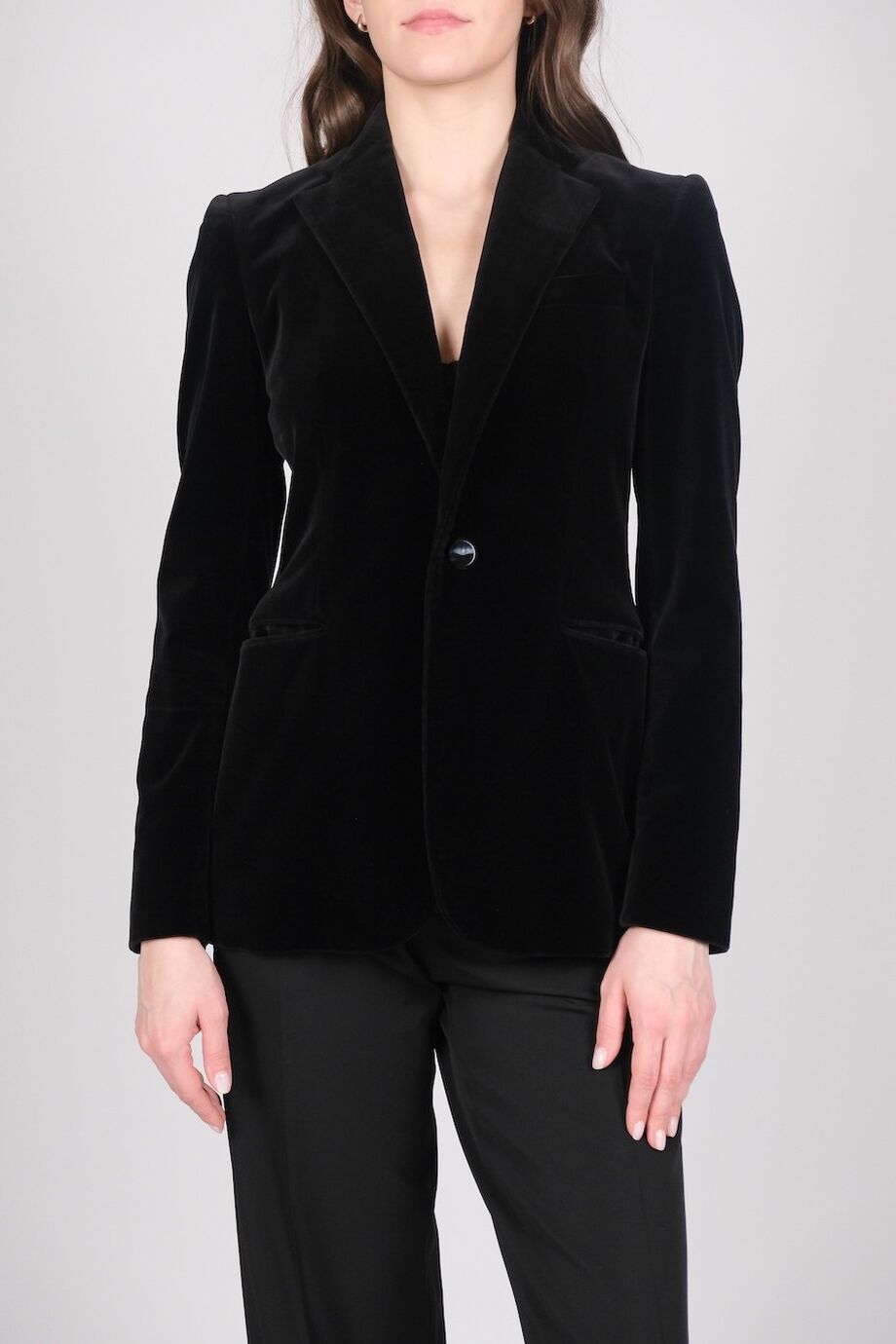 image 1 Бархатный жакет чёрного цвета