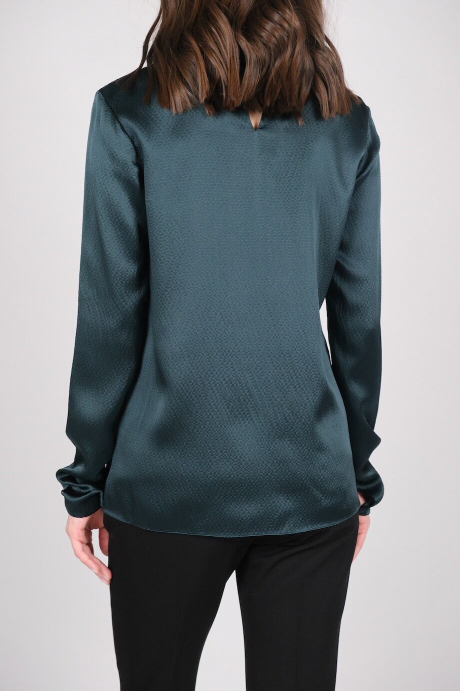 image 3 Шелковая блуза темно-изумрудного цвета