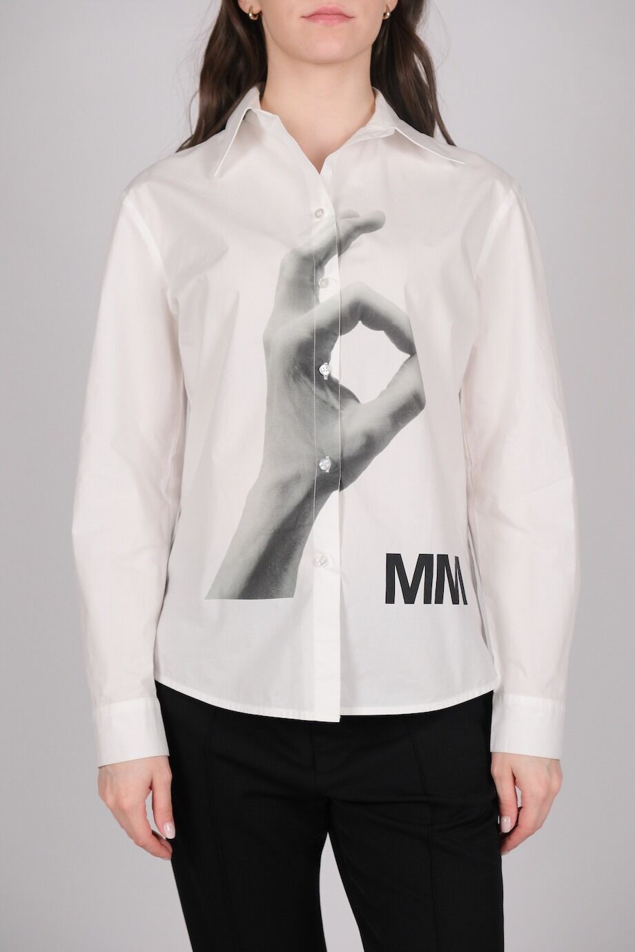 image 1 Рубашка белого цвета с принтом