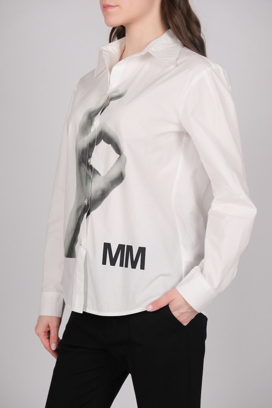 image 2 Рубашка белого цвета с принтом