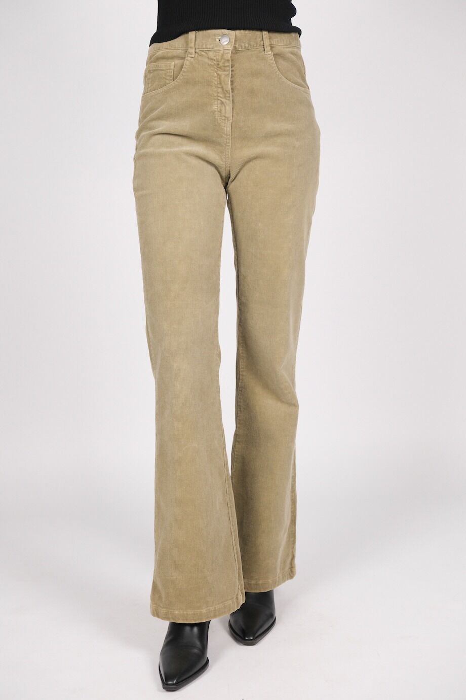 image 3 Вельветовые брюки цвета хаки